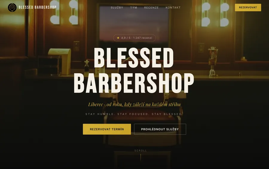 The new Blessed Barbershop website