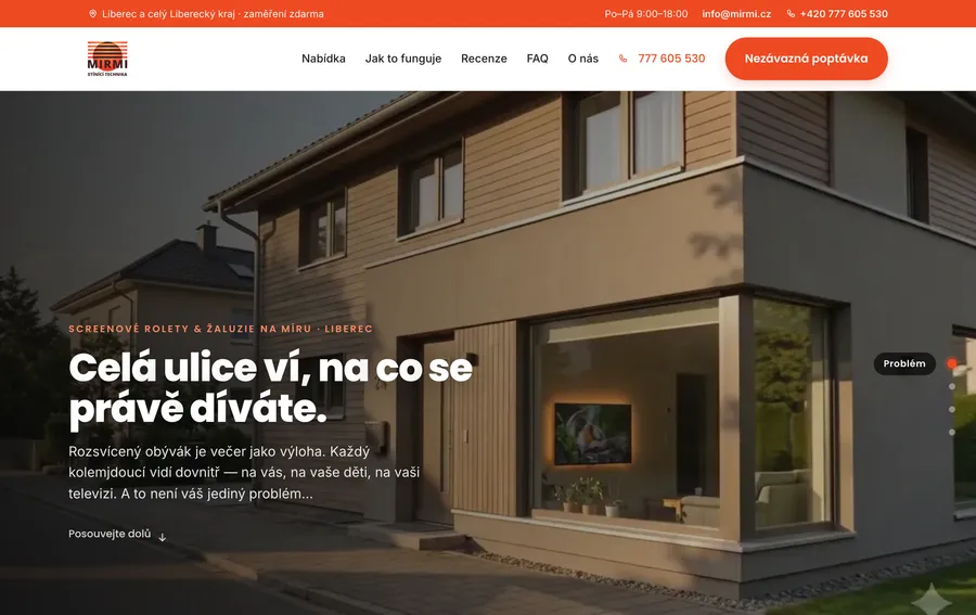 The new MIRMI website built to generate enquiries